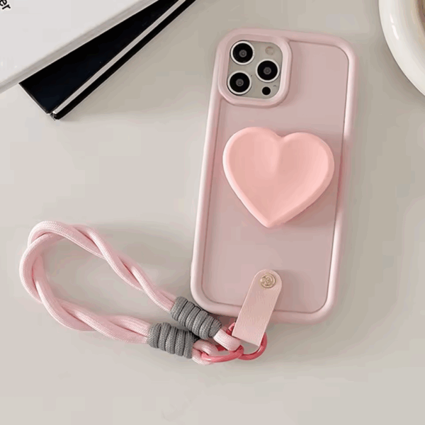 Lanyard TPU Braided Hearts case IPhone 16