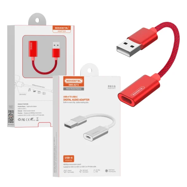 Adaptador Somostel SMS-BZ15 USB A a Lightning – Carga y Datos
