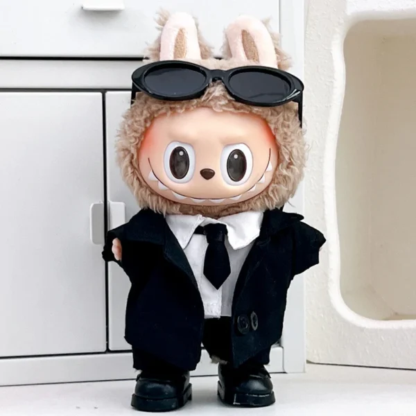 Clothes Man In Black+Lentes Labubu
