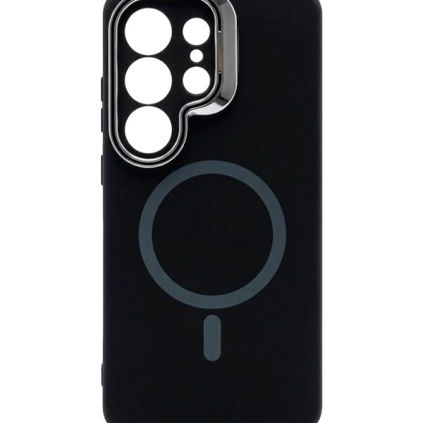 CASE SILICONE CAM RING MAGSAFE NEGRO S26 ULTRA