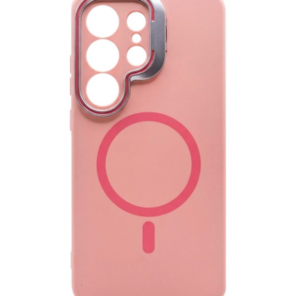 CASE SILICONE CAM RING MAGSAFE ROSADO S26 ULTRA