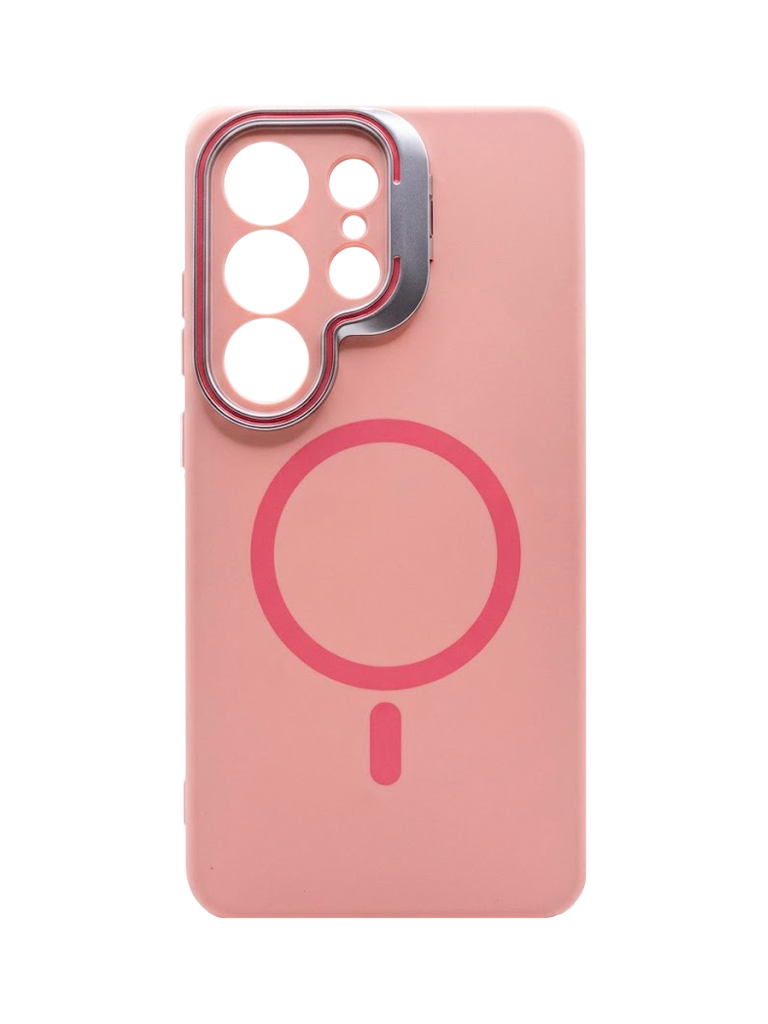 CASE SILICONE CAM RING MAGSAFE ROSADO S26 ULTRA